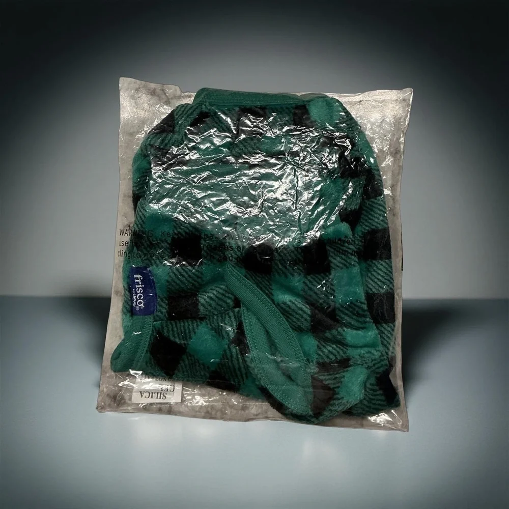 Frisco Plaid Dog Sweater - Green and Black - DISCONTINUED